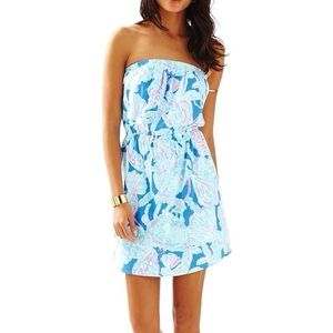 Lilly Pulitzer Windsor Dress - Bay Blue Into the Deep - XL